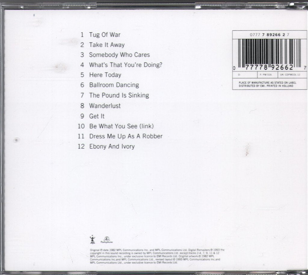 Paul McCartney - Tug Of War - Cd