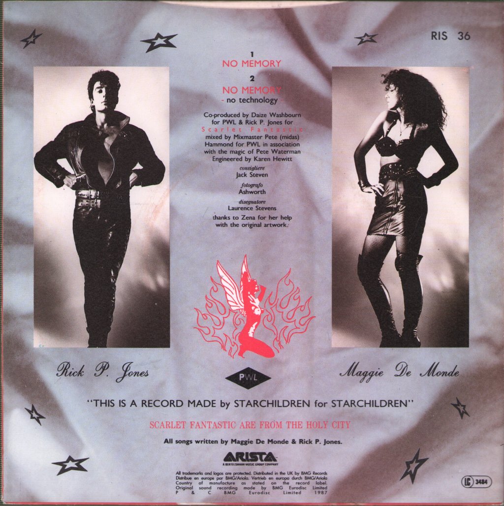 Scarlet Fantastic - No Memory - 7 Inch