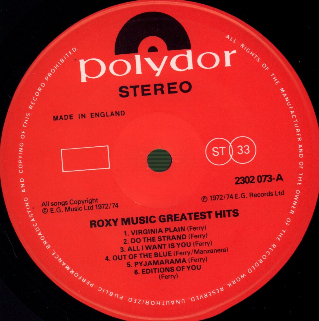 Roxy Music - Greatest Hits - Lp