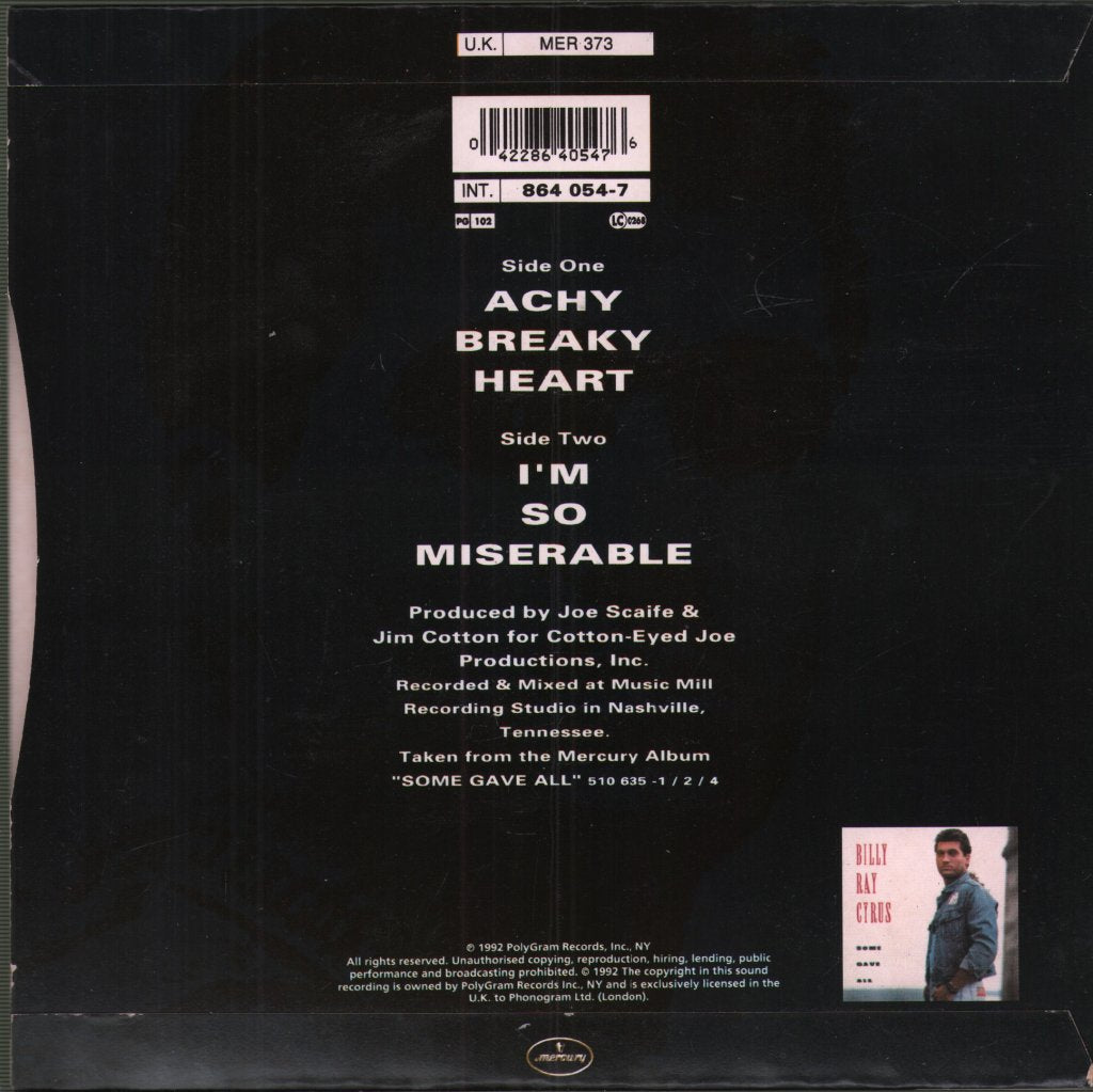Billy Ray Cyrus - Achy Breaky Heart - 7 Inch