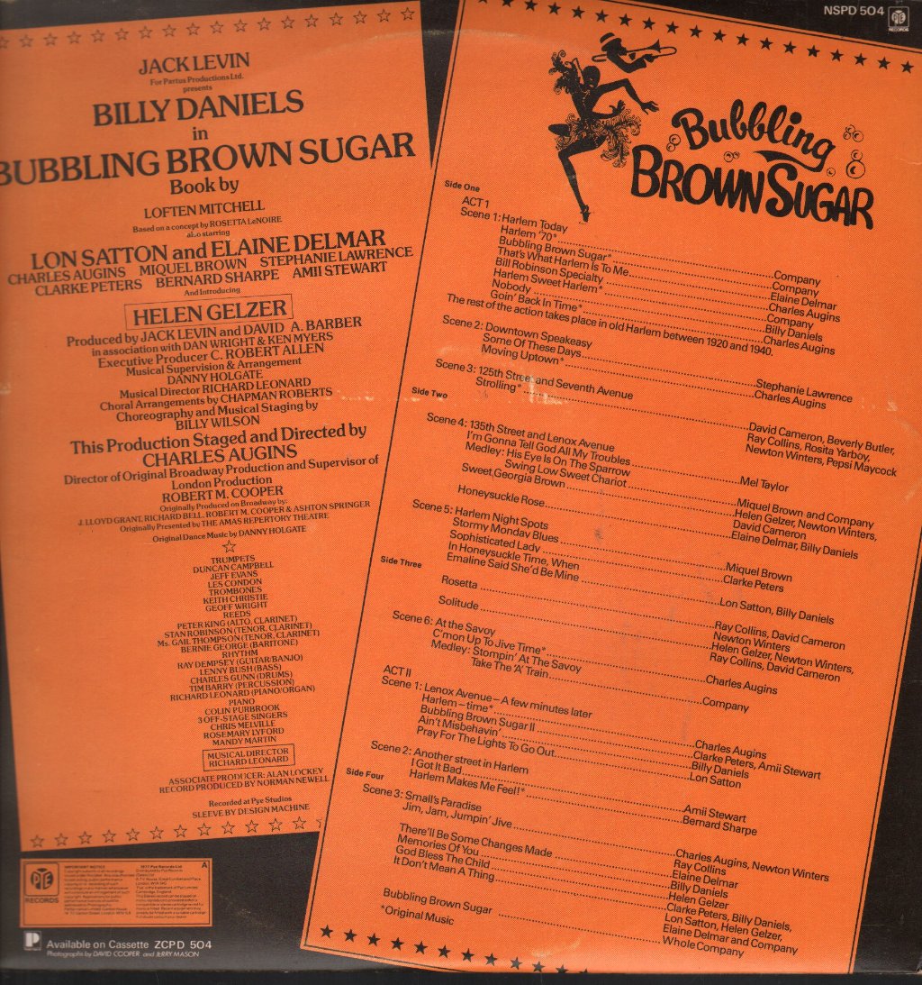 Bubbling Brown Sugar - Original London Cast Recording - Double Lp
