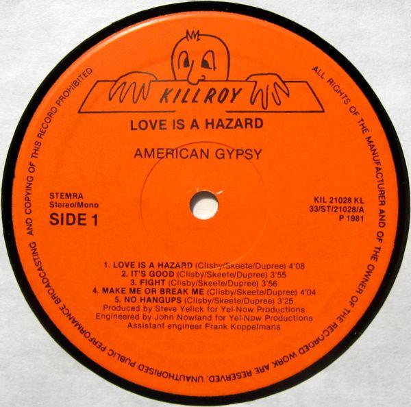 American Gypsy - Love Is A Hazard - Lp