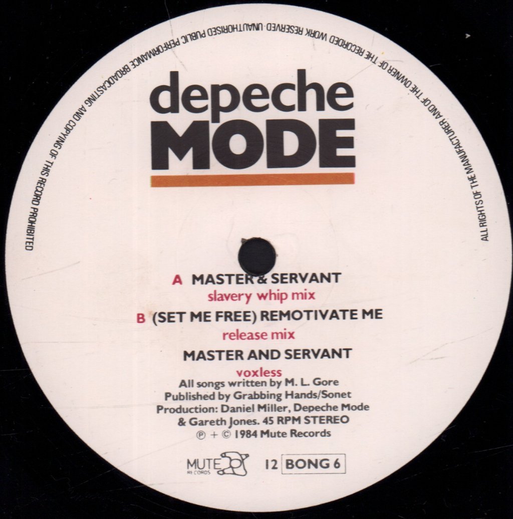 Depeche Mode - Master And Servant - 12 Inch