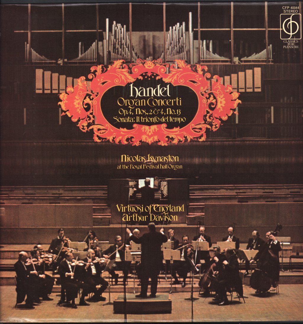 Nicolas Kynaston/ Arthur Davison / Virtuosi Of England - Handel - Organ Concerti - Lp