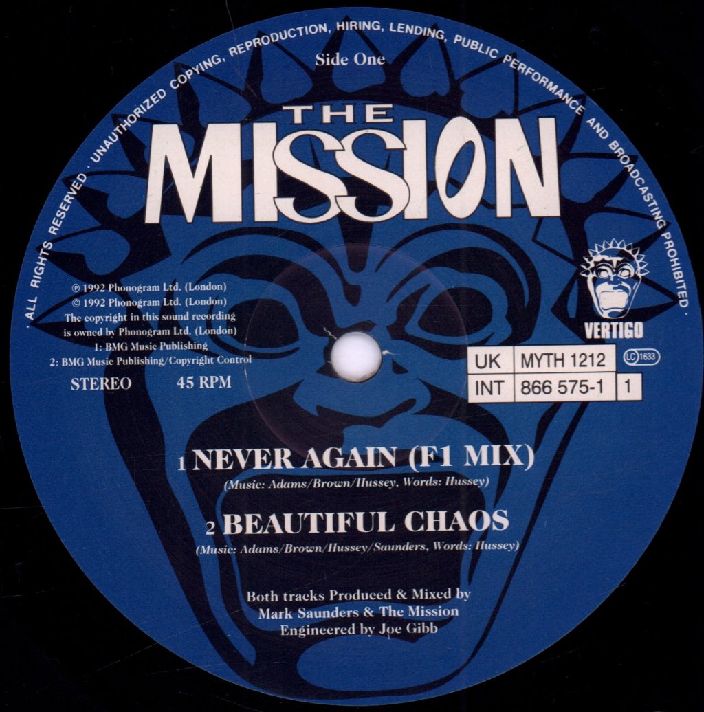 Mission - Never Again - 12 Inch
