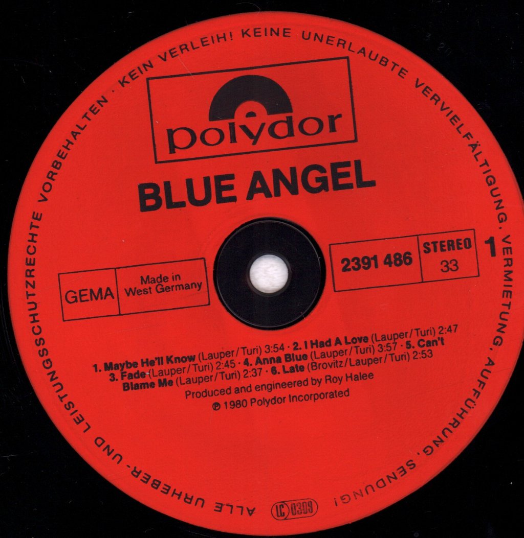 Blue Angel (cyndi lauper) - Blue Angel - Lp