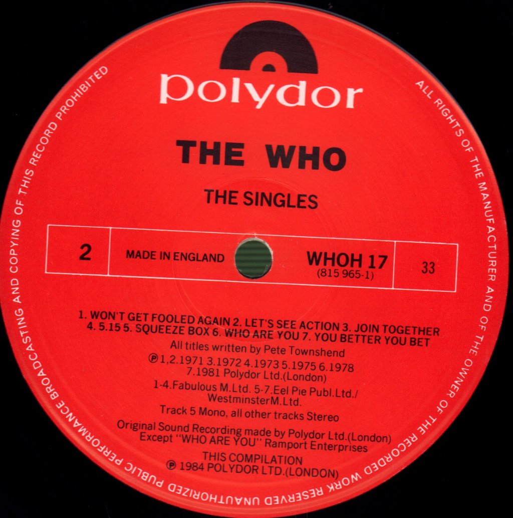 Who - Singles - Lp