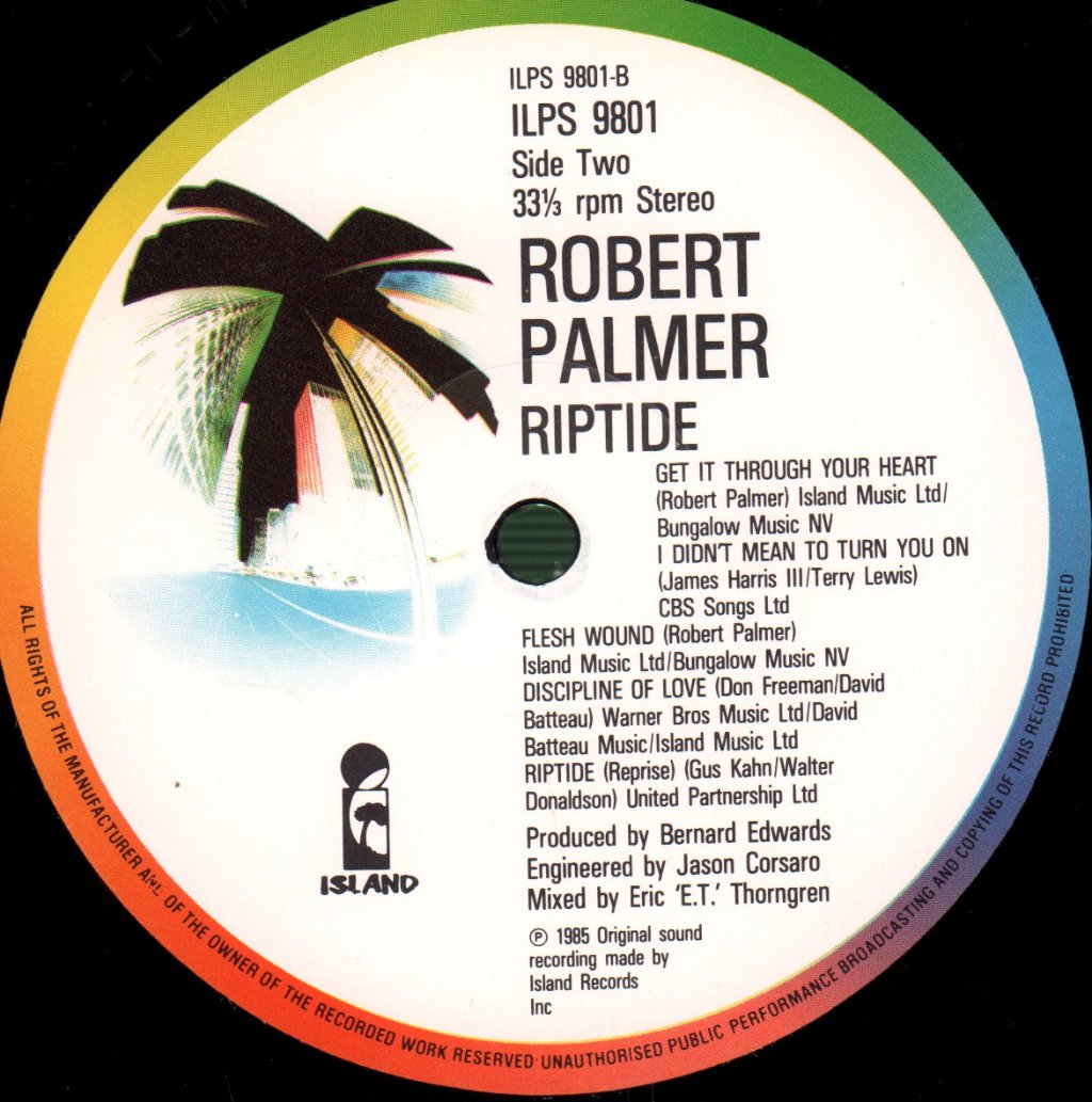 Robert Palmer - Riptide - Lp