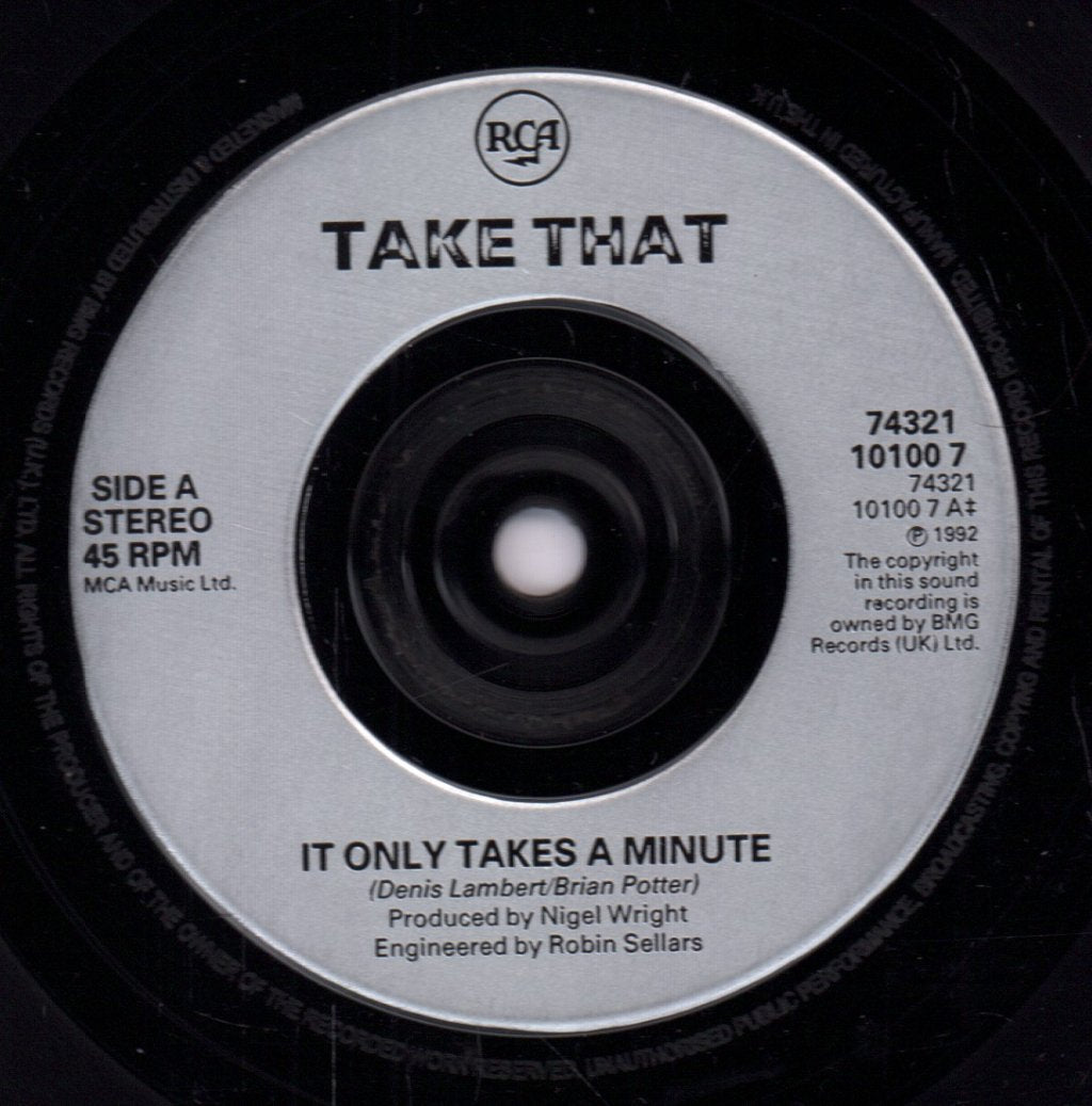 Take That (Boy Band) - It Only Takes A Minute - 7 Inch