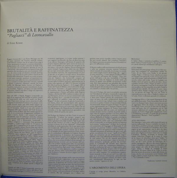 Placido Domingo Teresa Stratas Juan Pons - leoncavallo Pagliacci Der Bajazzo Paillasse - Double Lp