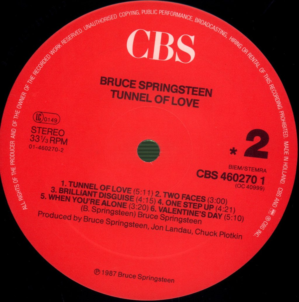 Bruce Springsteen - Tunnel Of Love - Lp