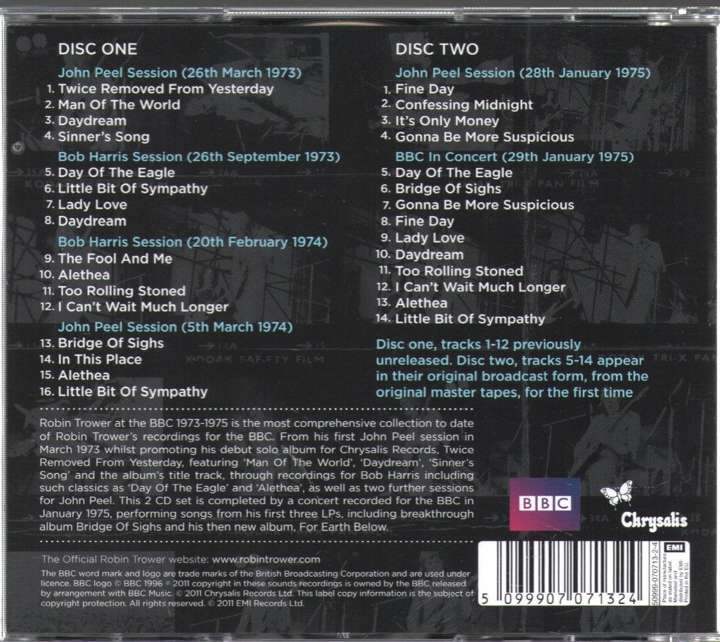 Robin Trower - At The BBC 1973-1975 - Double Cd