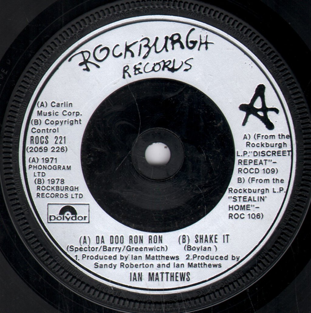 Ian Matthews - Da Doo Ron Ron - 7 Inch