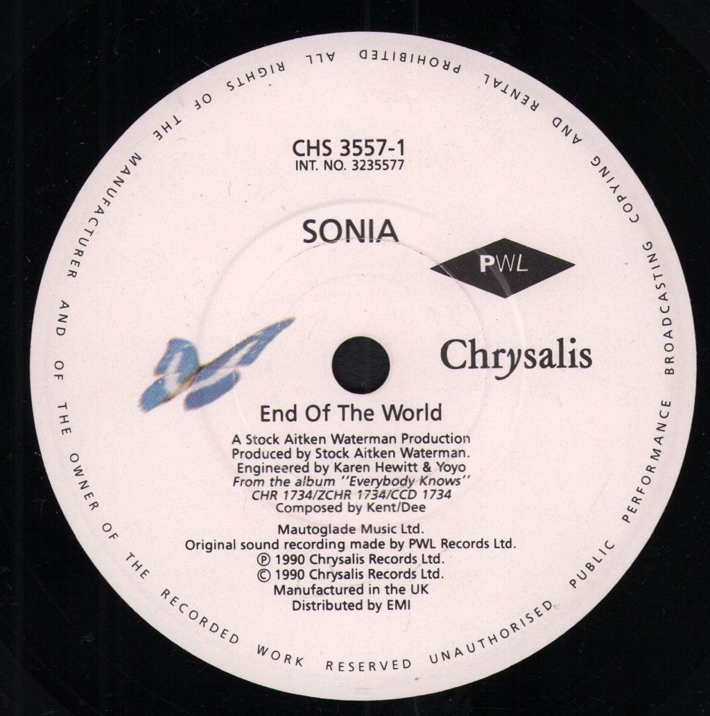 Sonia - End Of The World - 7 Inch