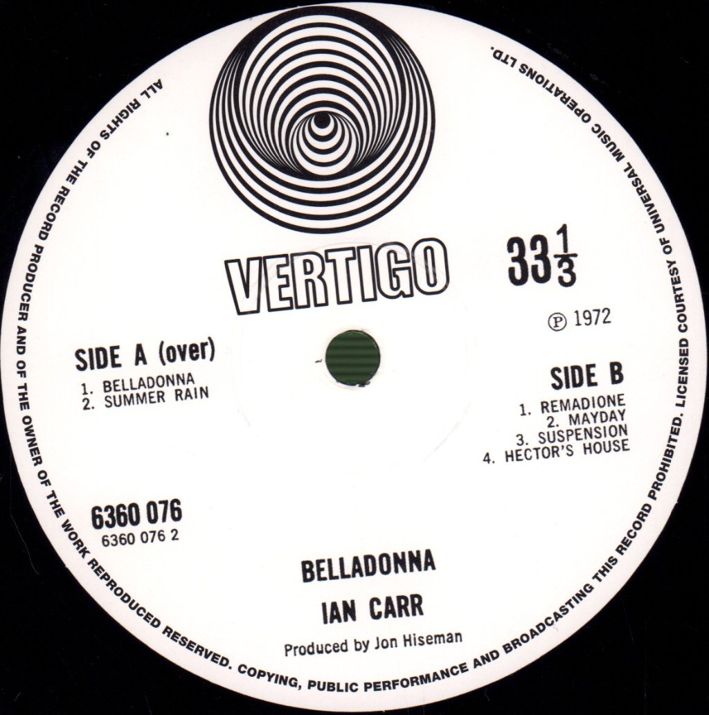 Ian Carr - Belladonna - Lp