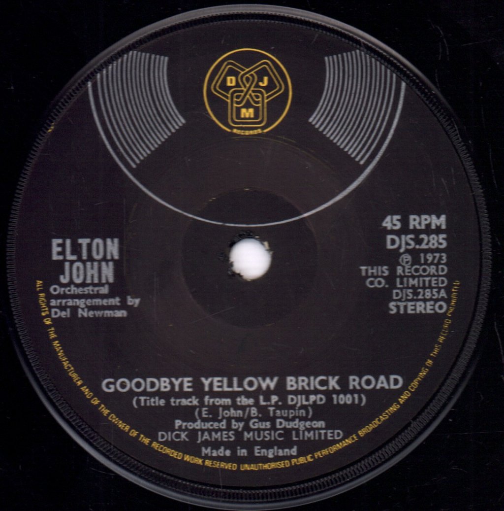 Elton John - Goodbye Yellow Brick Road - 7 Inch