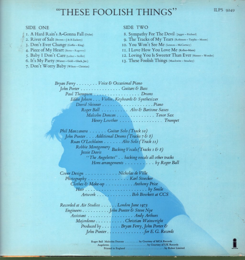 Bryan Ferry - These Foolish Things - Lp