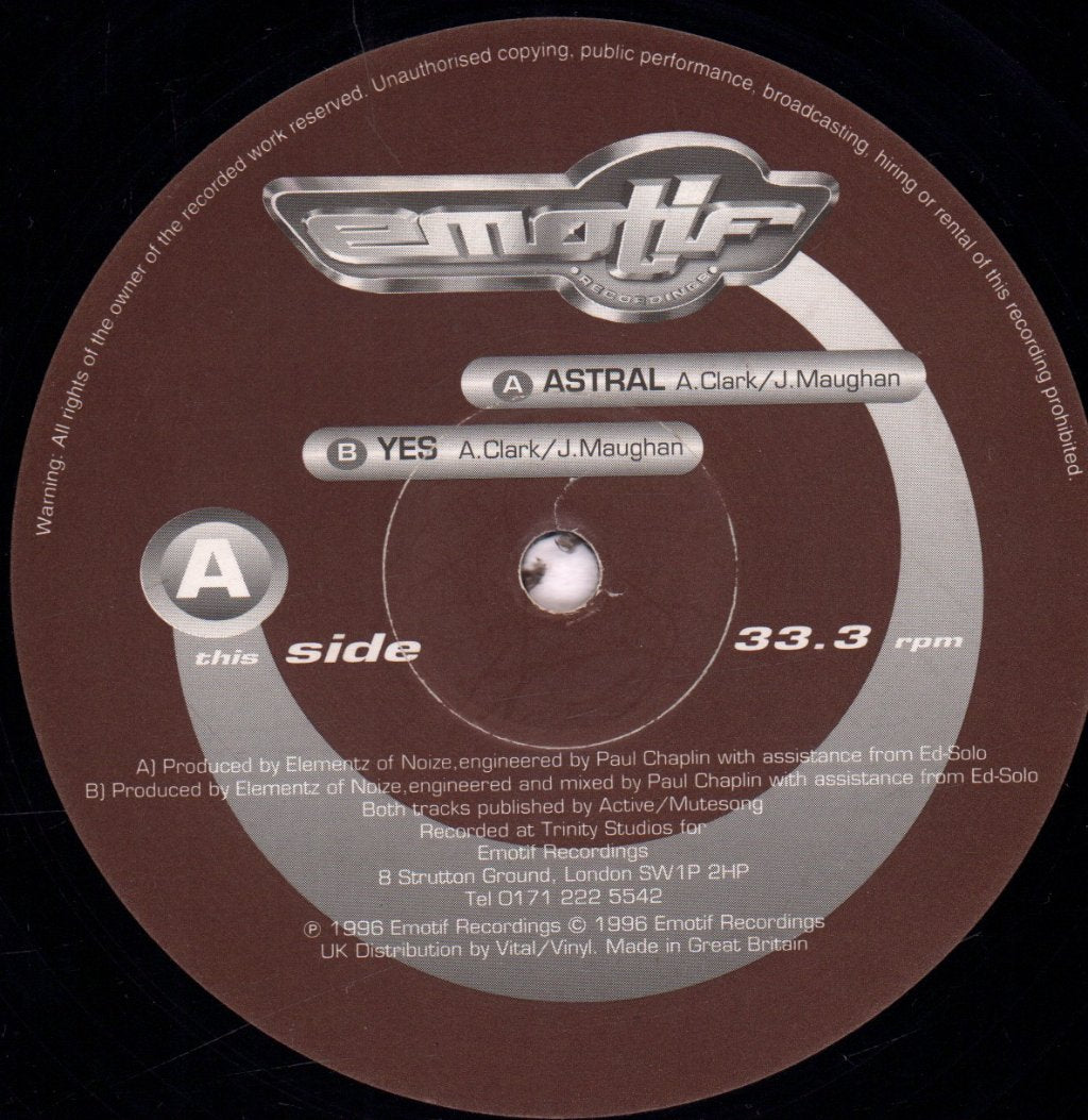 Elementz Of Noize - Astral - 12 Inch
