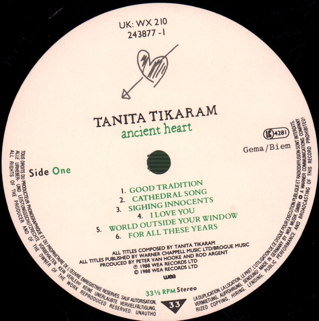 Tanita Tikaram - Ancient Heart - Lp