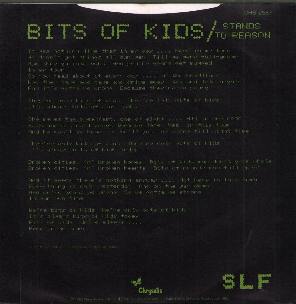 Stiff Little Fingers - Bits Of Kids - 7 Inch