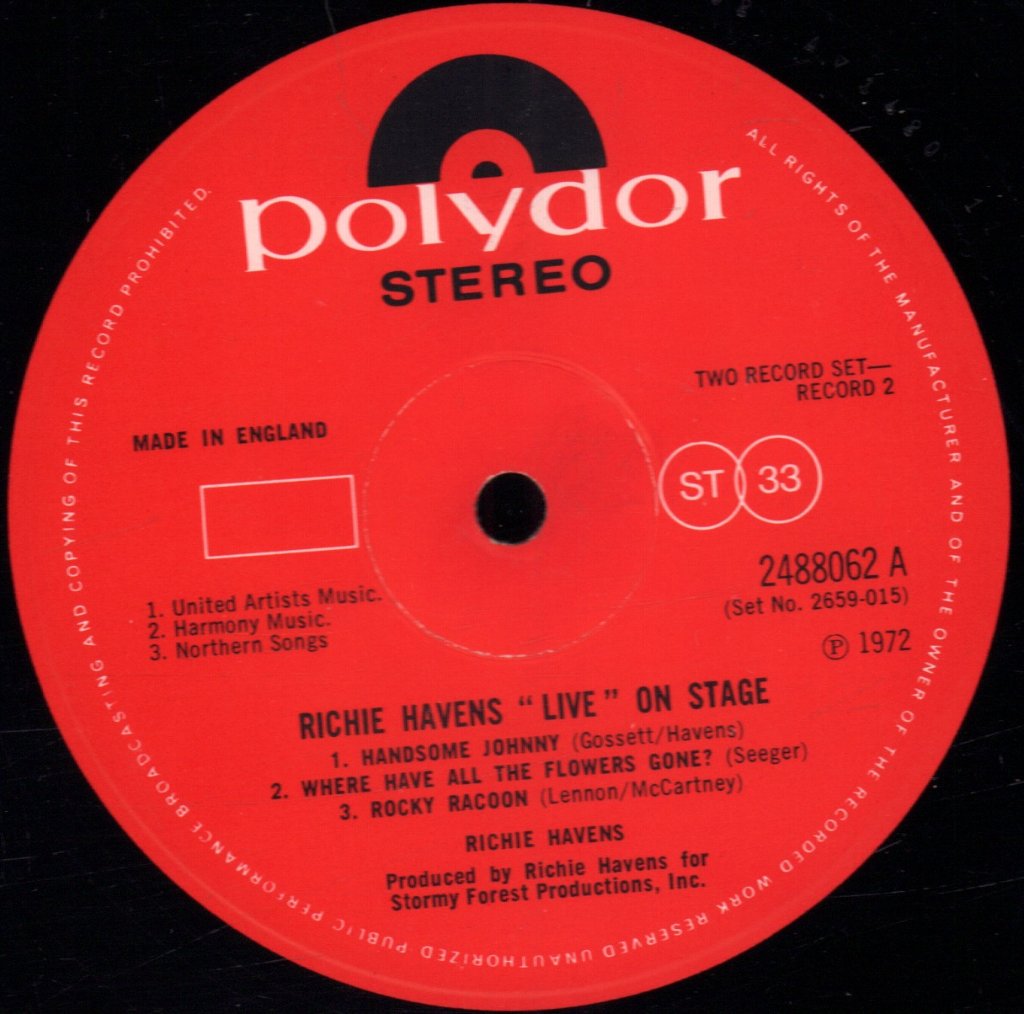 Richie Havens - Live On Stage - Double Lp