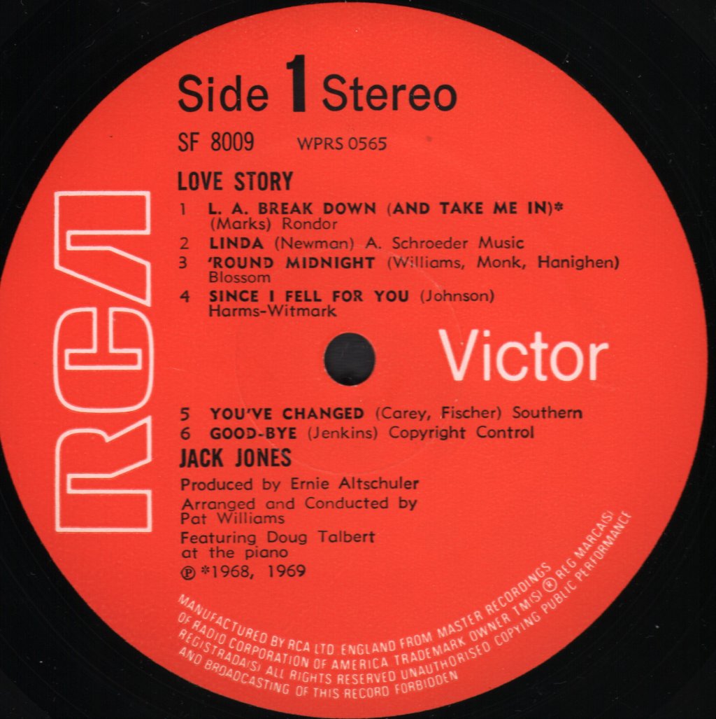 Jack Jones - Love Story - Lp