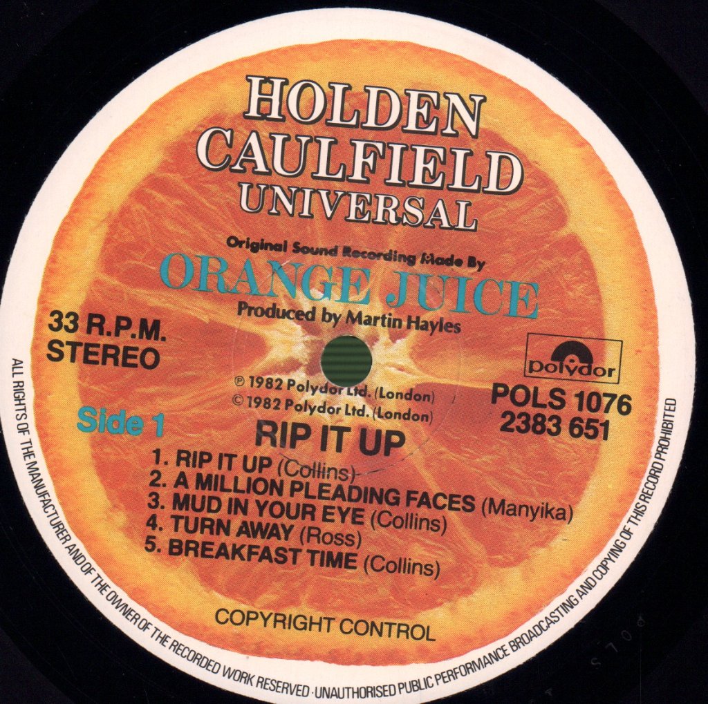 Orange Juice - Rip It Up - Lp