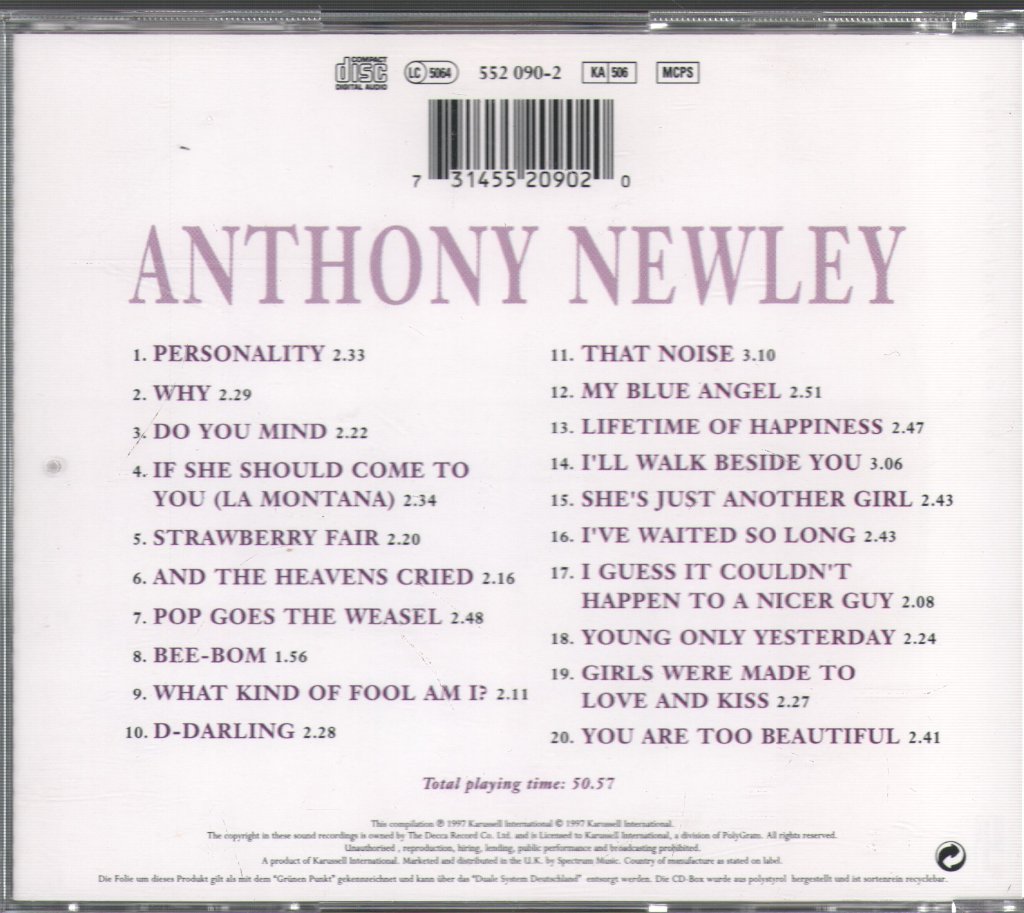 Anthony Newley - Very Best Of - Cd