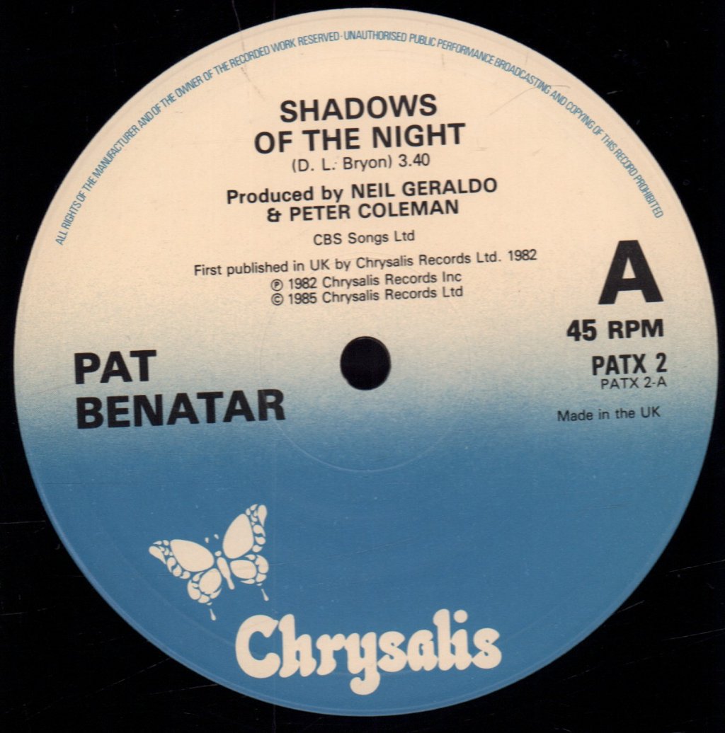 Pat Benatar - Shadows Of The Night - 12 Inch