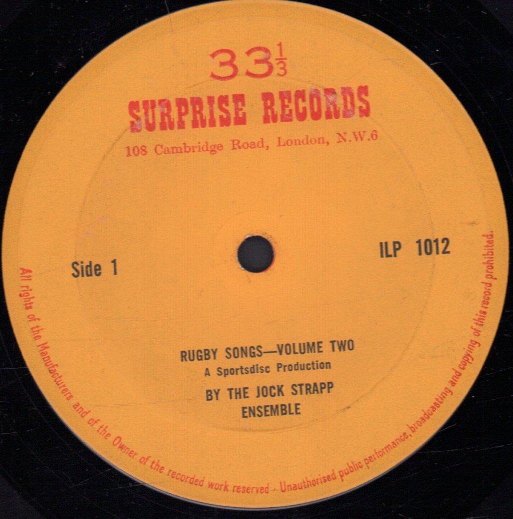 Jock Strapp Ensemble - Rugby Songs Volume Two - Lp