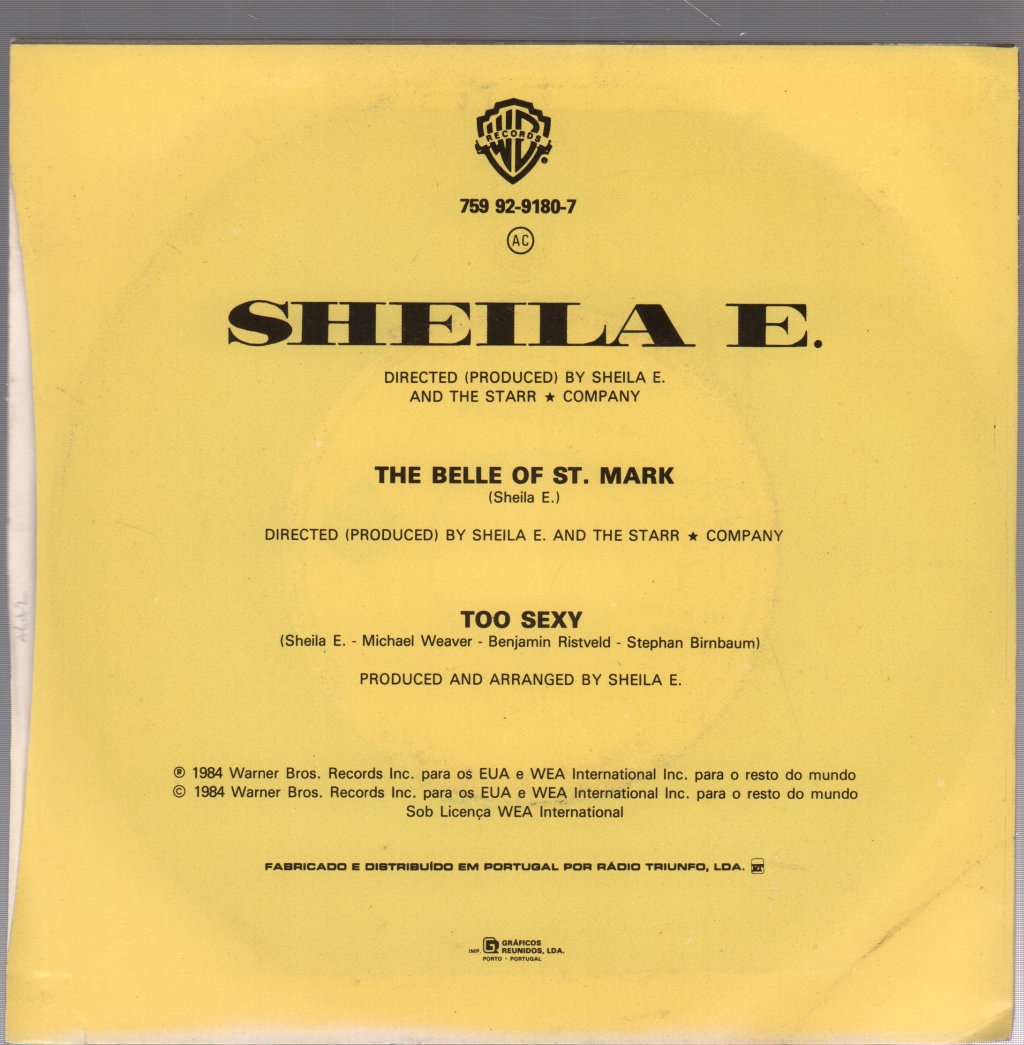 Sheila E - Belle Of St Mark - 7 Inch