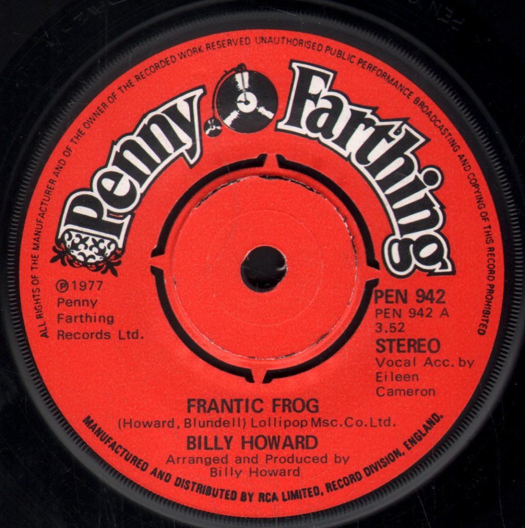 Billy Howard - Frantic Frog - 7 Inch