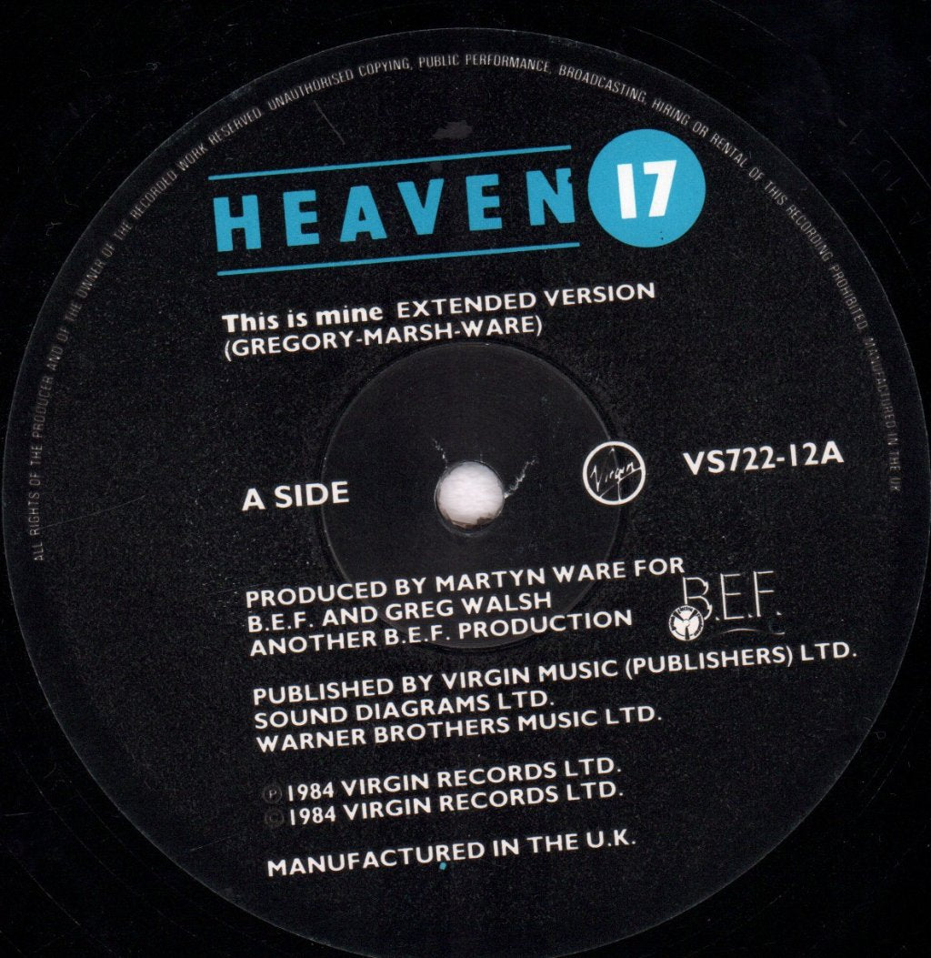 Heaven 17 - This Is Mine - 12 Inch