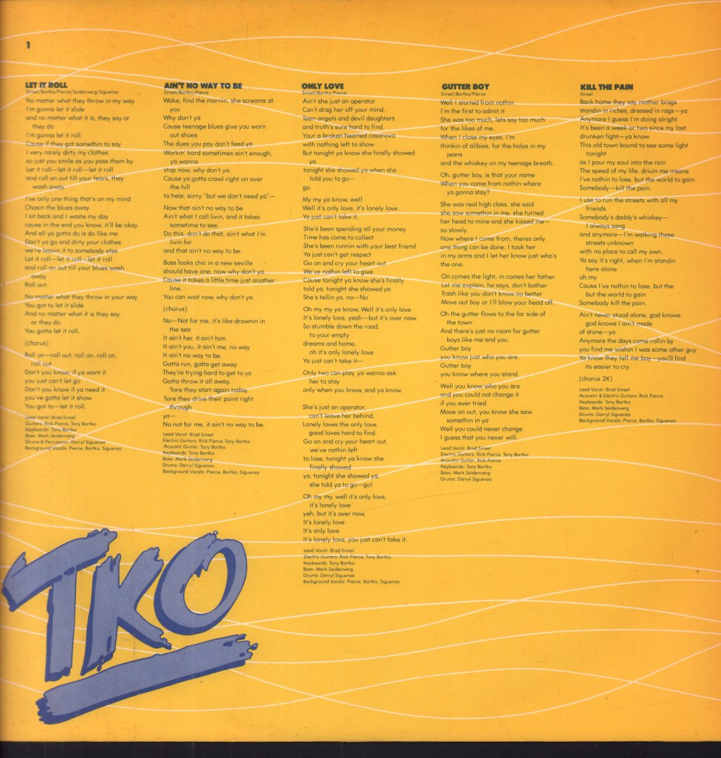 Tko - Let It Roll - Lp
