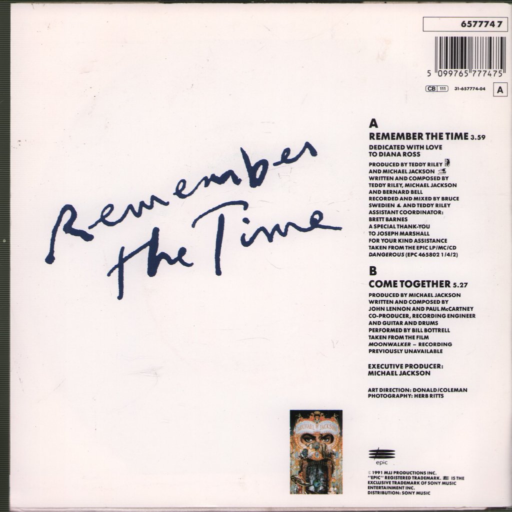 Michael Jackson - Remember The Time - 7 Inch