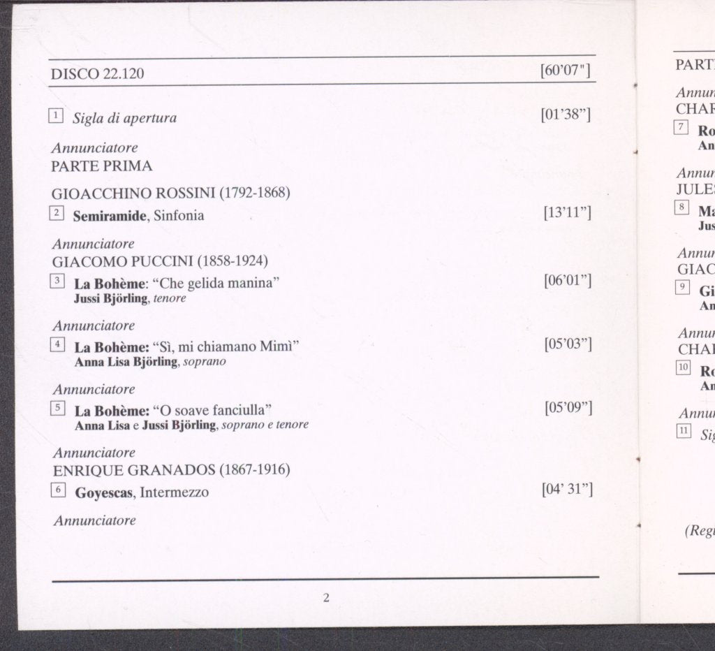 Jussi Björling - L'ospite radiofonico - Cd