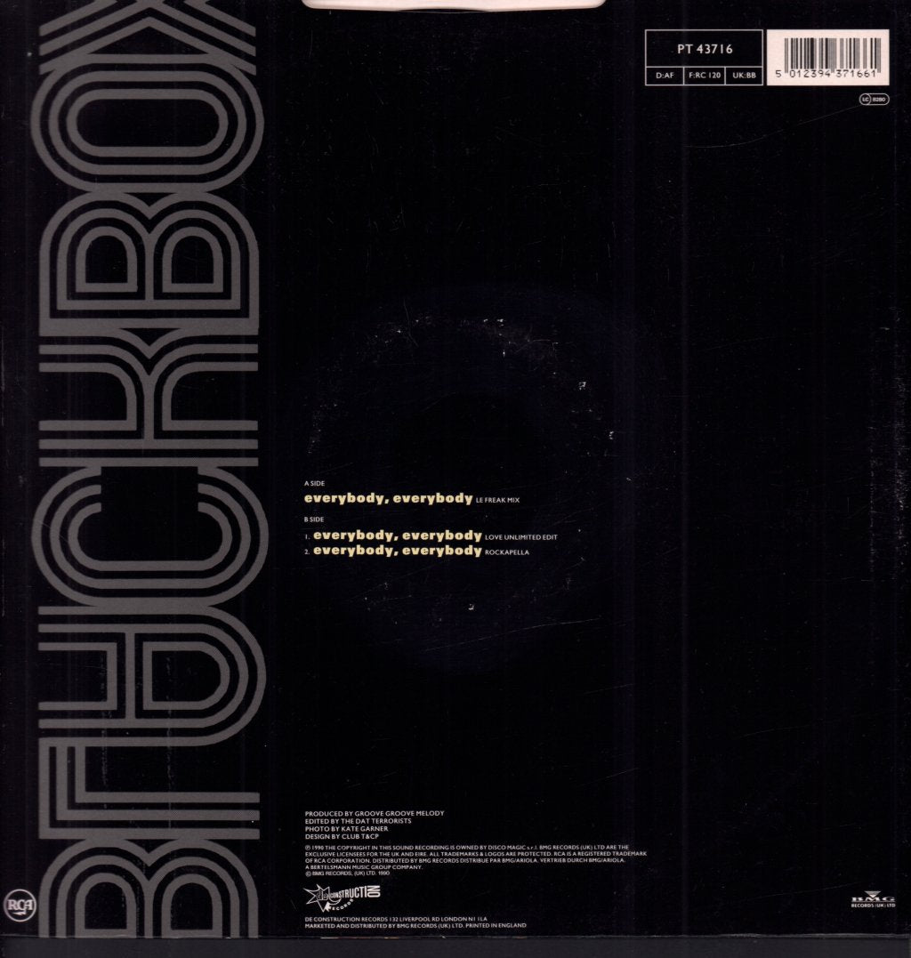 Black Box (90'S Dance Group) - Everybody Everybody - 12 Inch