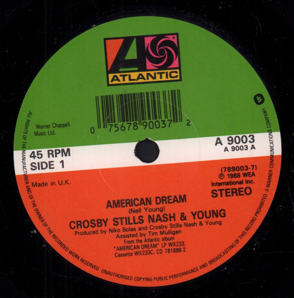 Crosby Stills Nash And Young - American Dream - 7 Inch