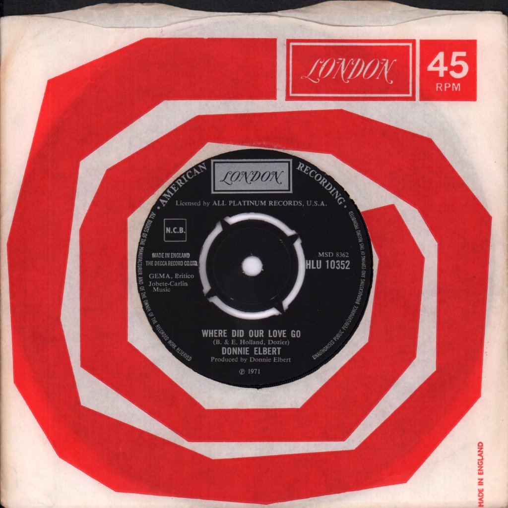 Donnie Elbert - Where Did Our Love Go - 7 Inch