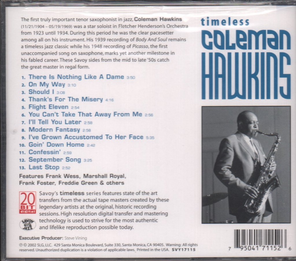 Coleman Hawkins - Timeless - Cd