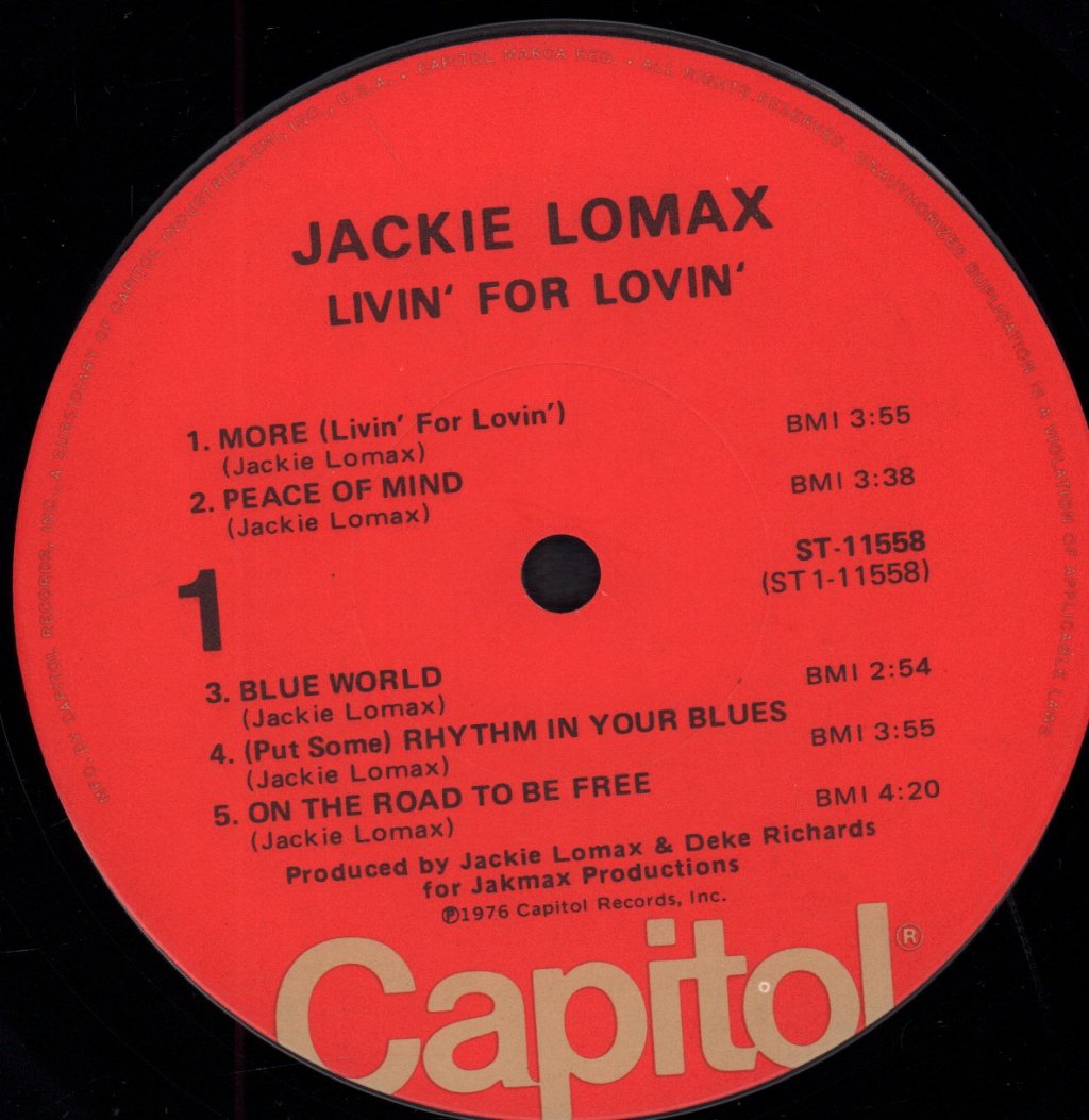 Jackie Lomax - Livin' For Lovin' - Lp