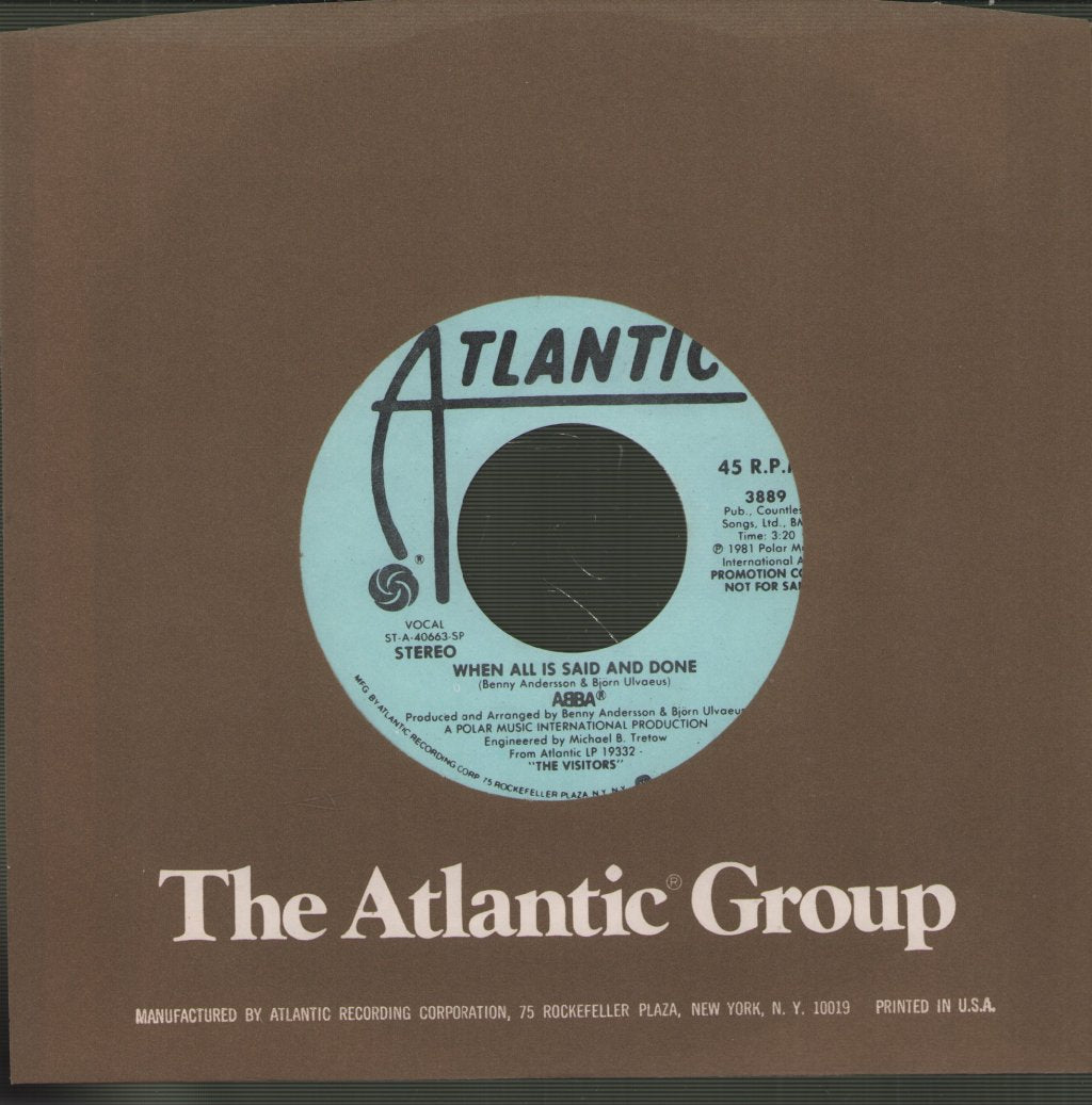 ABBA - When All Is Said And Done - 7 Inch