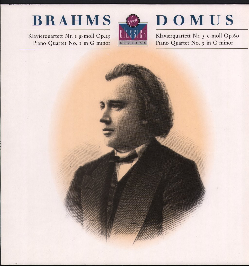 Domus - Brahms - Klavierquartett Nr. 1 G-Moll Op. 25 / Klavierquartett Nr. 3 C-Moll Op. 60 - Lp