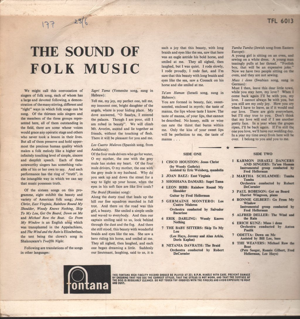 Various Artists - Sound Of Folk Music - Lp