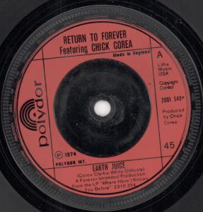 Return To Forever Featuring Chick Corea - Earth Juice - 7 Inch