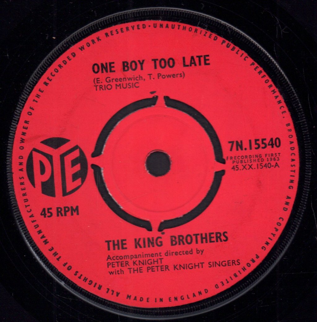 King Brothers - One Boy Too Late - 7 Inch