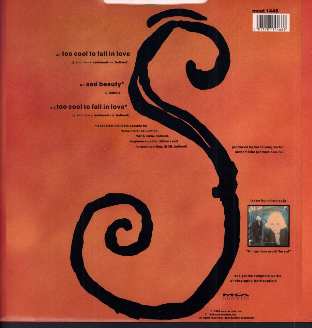 Jill Sobule - Too Cool To Fall In Love - 12 Inch