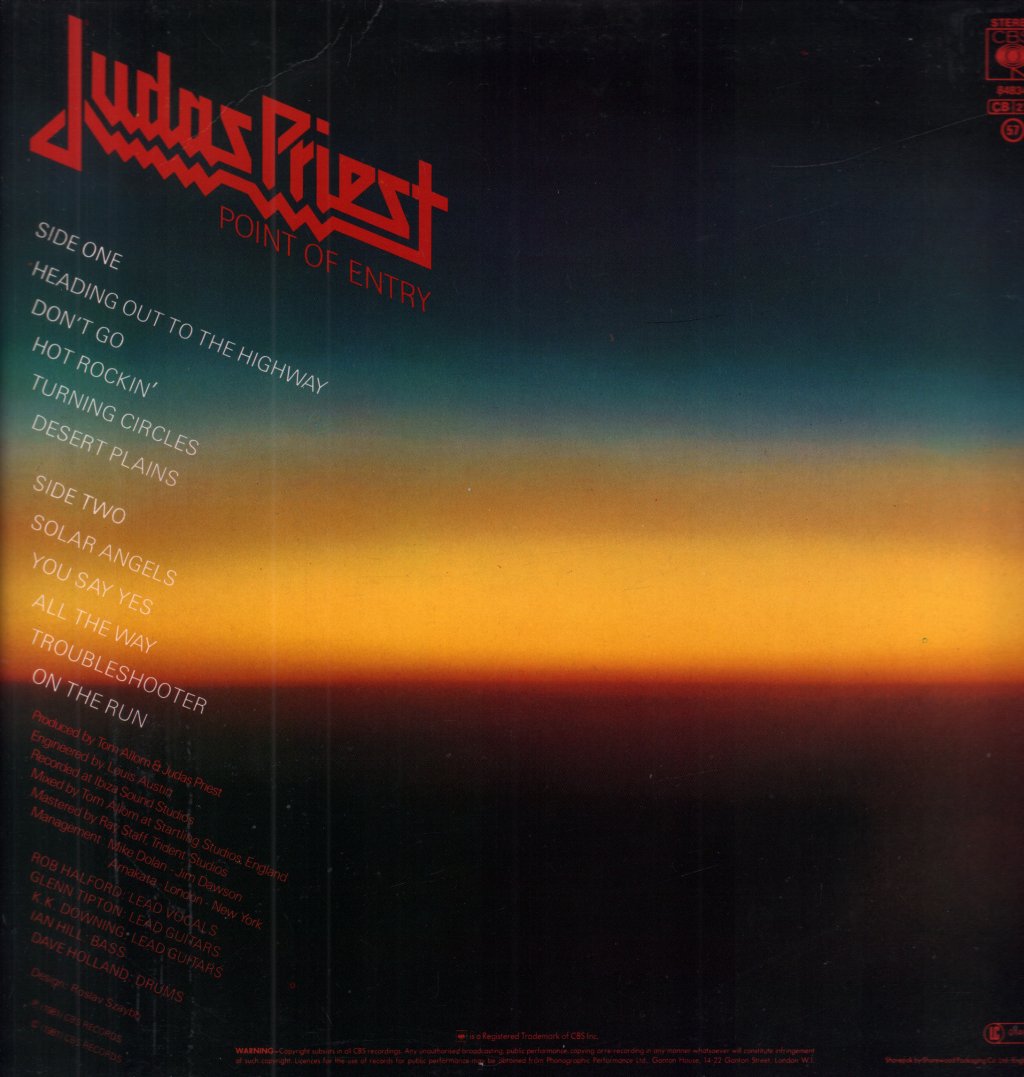 Judas Priest - Point Of Entry - Lp