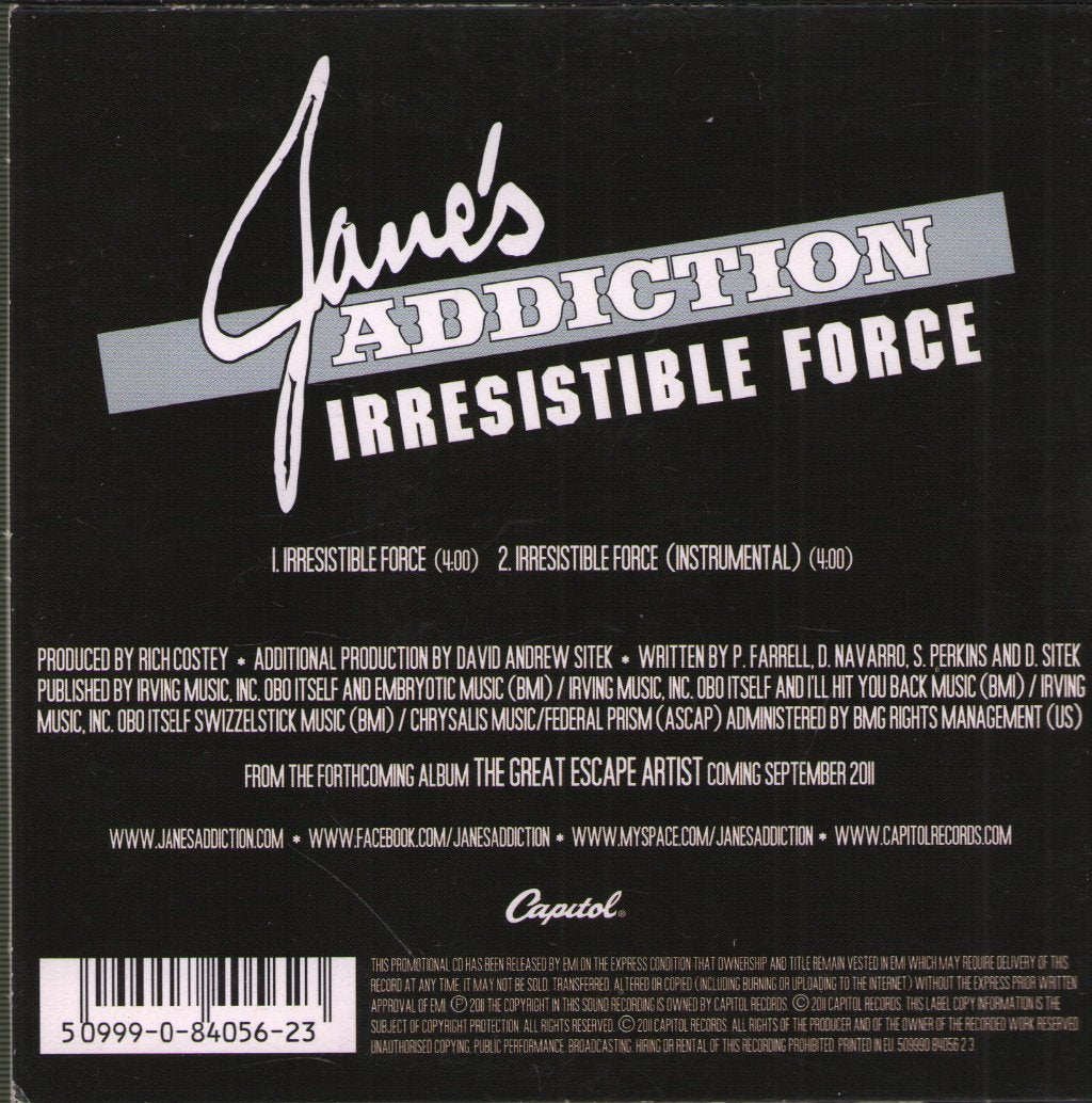 Jane's Addiction - Irresistible Force - Cd