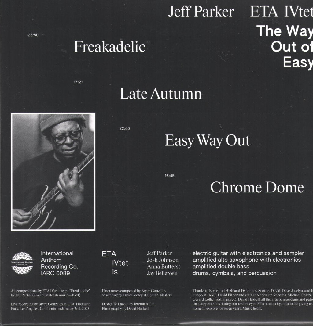 Jeff Parker and ETA IVtet - Way Out of Easy - Double Lp
